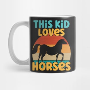 Kids This Kid Loves Horses - Horse lover print Mug